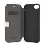 Guess iPhone 7/8/SE Fodral Iridescent Book Case Roseguld