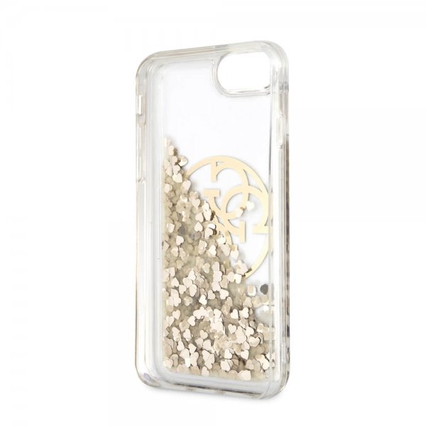 Guess iPhone 7/8/SE Skal Glitter Circle Guld