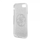 Guess iPhone 7/8/SE Skal Glitter Circle Silver