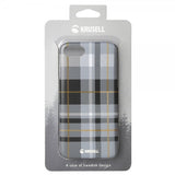 Krusell iPhone 7/8/SE Skal Limited Cover Plaid Dark Grey