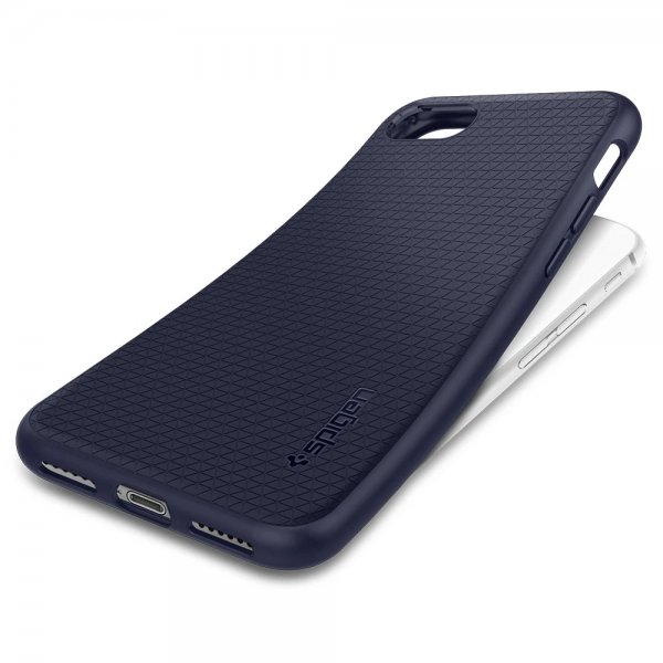 Spigen iPhone 7/8/SE Skal Liquid Air Midnight Blue