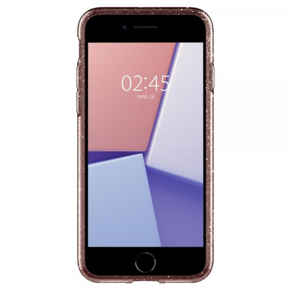 Spigen iPhone 7/8/SE Skal Liquid Crystal Glitter Rose Quartz