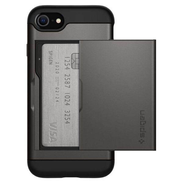 Spigen iPhone 7/8/SE Skal Slim Armor CS Gunmetal
