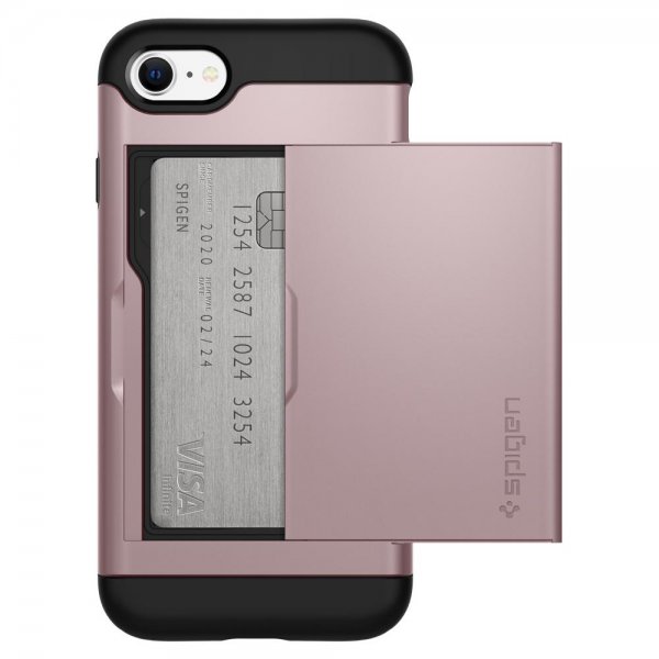 Spigen iPhone 7/8/SE Skal Slim Armor CS Roseguld