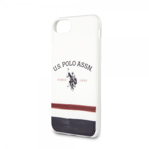 U.S. Polo iPhone 7/8/SE Skal Tricolore Vit