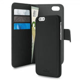 Puro iPhone 7/8/SE Fodral Wallet Detachable 2 in 1 Svart