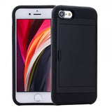 iPhone 7/8/SE Skal Card Slide Svart