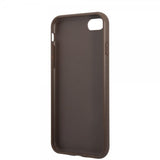 Guess iPhone 7/8/SE Skal Double Cardslot Metal Triangle Brun