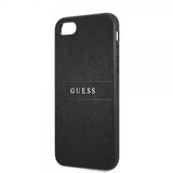 Guess iPhone 7/8/SE Skal Saffiano Metal Logo Svart