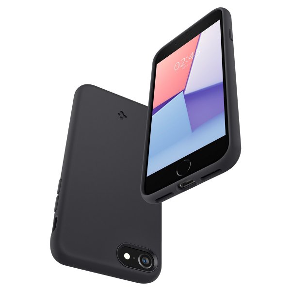 Spigen iPhone 7/8/SE Skal Silicone Fit Svart