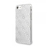 Guess iPhone 7/8/SE Skal Glitter Cover Peony Silver