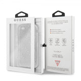 Guess iPhone 7/8/SE Skal Glitter Cover Peony Silver