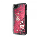 Guess iPhone 7/8/SE Skal Glitter Hearts Röd