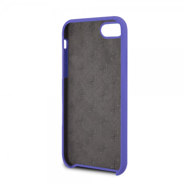 Guess iPhone 7/8/SE Skal Silicone Logo Lila