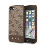 Guess iPhone 7/8/SE Skal Stripe Cover Brun