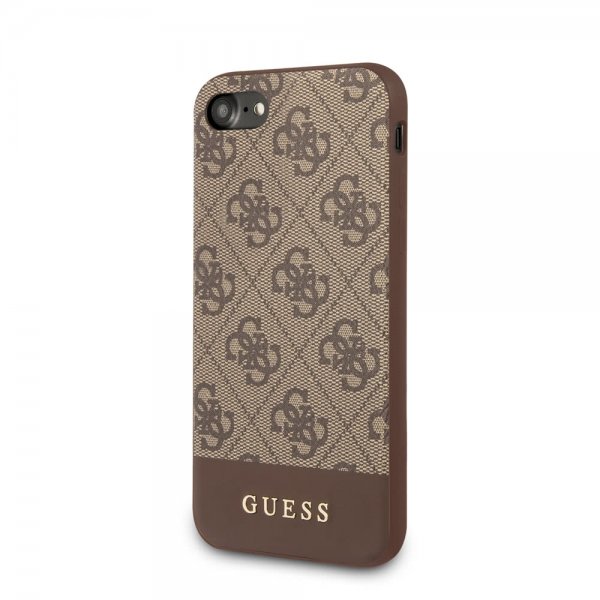 Guess iPhone 7/8/SE Skal Stripe Cover Brun
