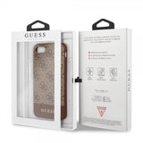Guess iPhone 7/8/SE Skal Stripe Cover Brun