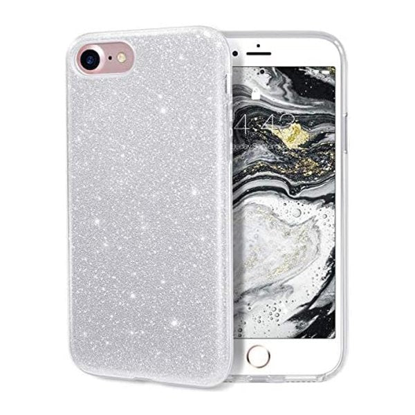 iPhone 7/8/SE Skal Glitter Silver