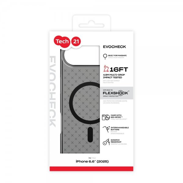 Tech21 iPhone Air Skal EvoCheck MagSafe Smokey Black