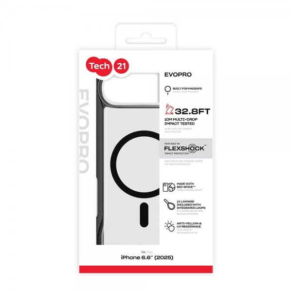 Tech21 iPhone Air Skal EvoPro MagSafe Transparent Svart