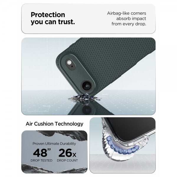 Spigen iPhone Air Skal Liquid Air Abyss Green