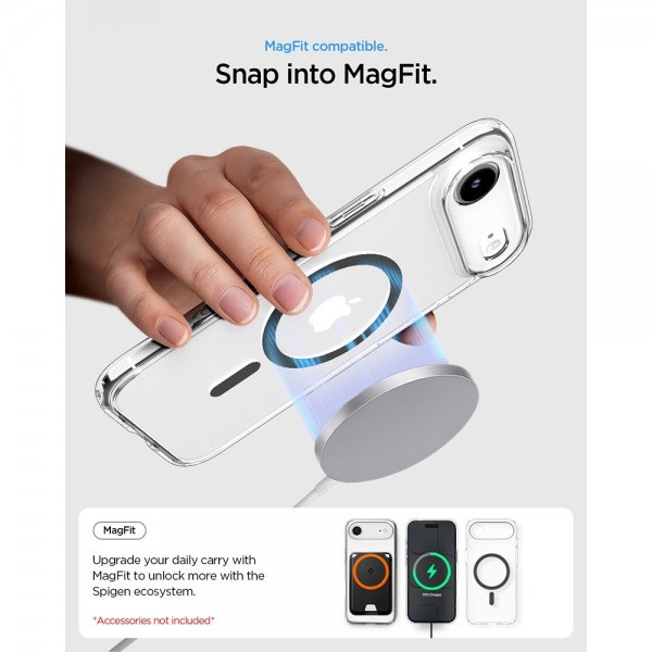 Spigen iPhone Air Skal Ultra Hybrid MagFit Clear Graphite
