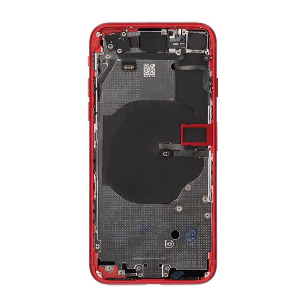 iPhone SE 2020 Baksida med Komplett Ram OEM - Röd