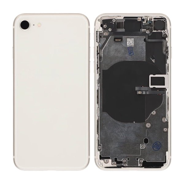 iPhone SE 2020 Baksida med Komplett Ram OEM - Vit