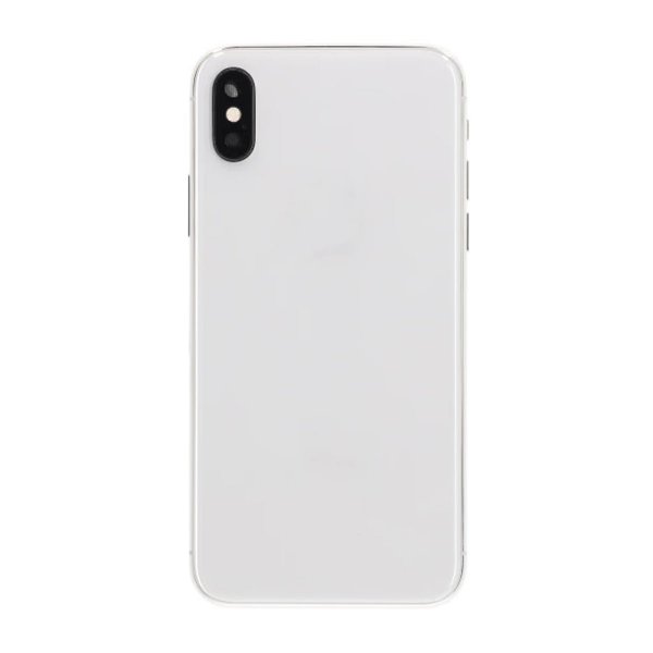 iPhone X Baksida med Komplett Ram Premium - Silver