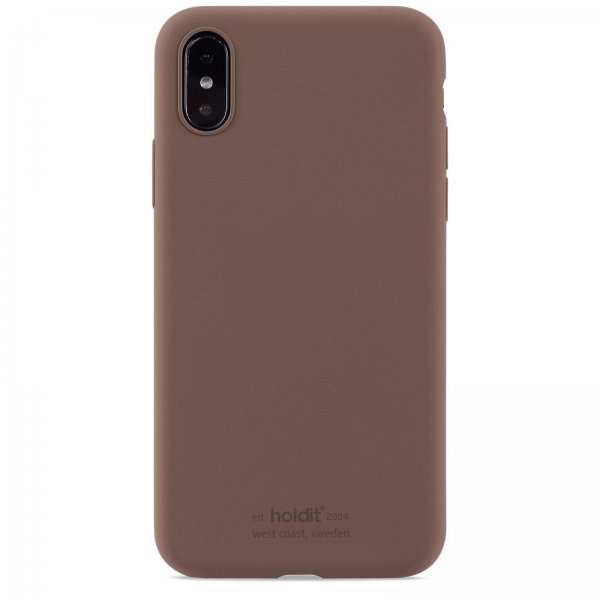 holdit iPhone X/Xs Skal Silikon Dark Brown