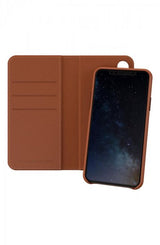 Richmond & Finch iPhone X/Xs Fodral Wallet Löstagbart skal Brun