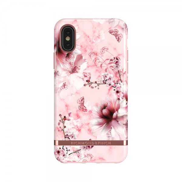 Richmond & Finch iPhone X/Xs Skal Pink Marble Floral