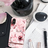 Richmond & Finch iPhone X/Xs Skal Pink Marble Floral