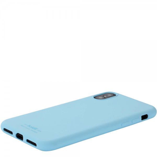 holdit iPhone X/Xs Skal Silikon Ljusblå