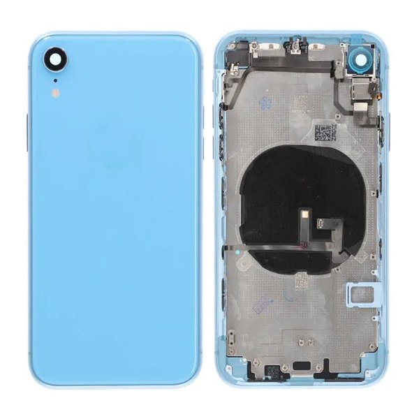 iPhone XR Baksida med Komplett Ram Premium - Blå