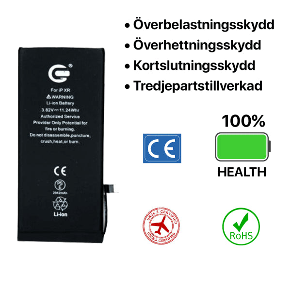 iPhone XR Batteri Hög Kvalité