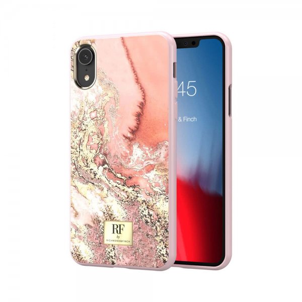 Richmond & Finch iPhone Xr Skal Pink Marble Gold
