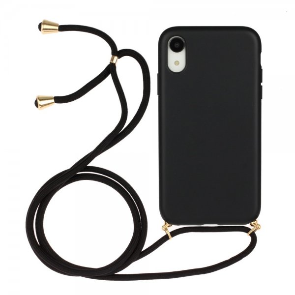 iPhone Xr Skal med Strap Svart