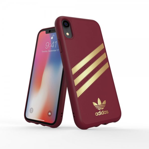 Adidas iPhone Xr Skal OR Moulded Case FW18 SUEDE Burgundy Gold