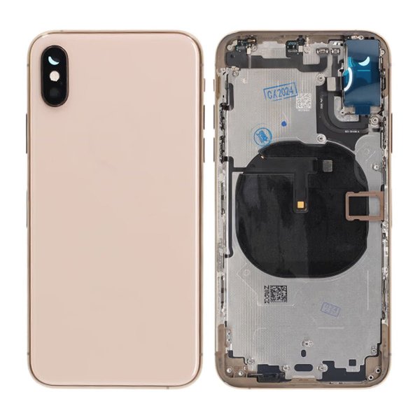 iPhone XS Baksida med Komplett Ram Premium - Guld