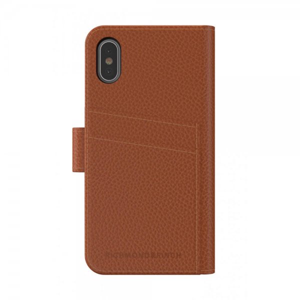 Richmond & Finch iPhone Xs Max Fodral Wallet Löstagbart Skal Brun