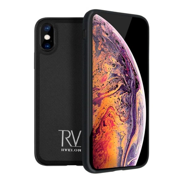 Rvelon iPhone Xs Max Fodral Magnetiskt Avtagbart Skal Svart