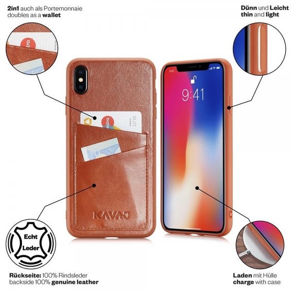 Kavaj iPhone Xs Max Skal Tokyo Brun