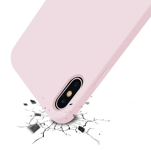 Rvelon iPhone X/iPhone Xs Skal Silikon Sandrosa