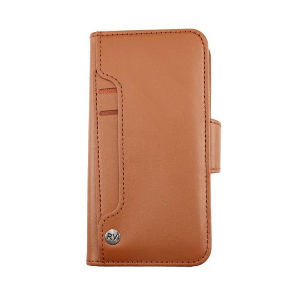 Rvelon iPhone X/iPhone Xs Fodral Utfällbart Kortfack Brun