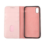 Rvelon iPhone X/iPhone Xs Fodral Äkta Läder Rosa