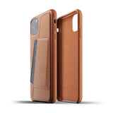 Mujjo iPhone 11 Pro Max Skal Full Leather Wallet Case Tan