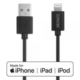 Deltaco Kabel USB-A Cable with Lightning Connector 2m Svart