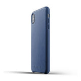 Mujjo iPhone Xs Max Skal Full Leather Case Monaco Blue