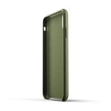 Mujjo iPhone Xs Max Skal Full Leather Case Olive Green